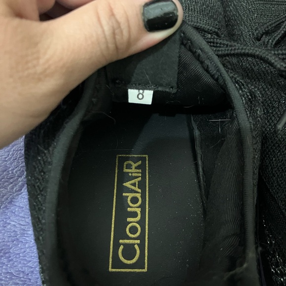 Black CloudAiR size 8 shoes - Picture 3 of 3